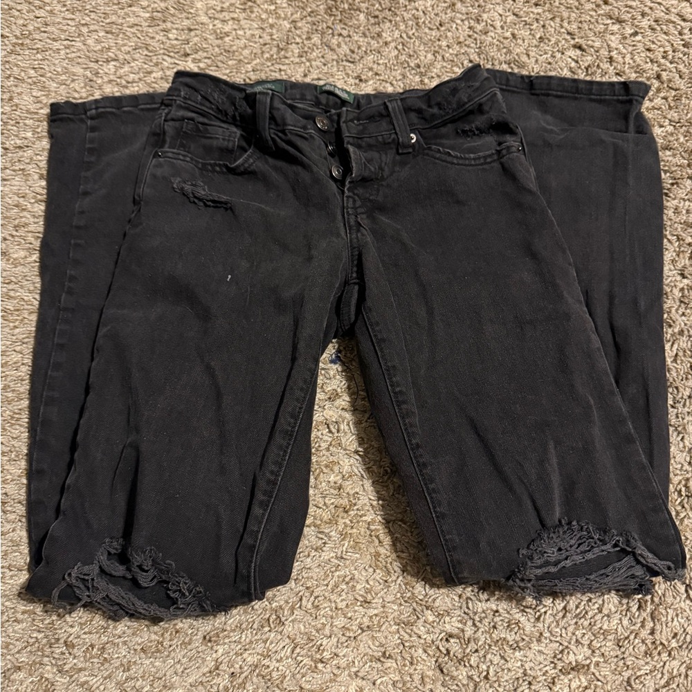 Black Distressed Women's Jeans